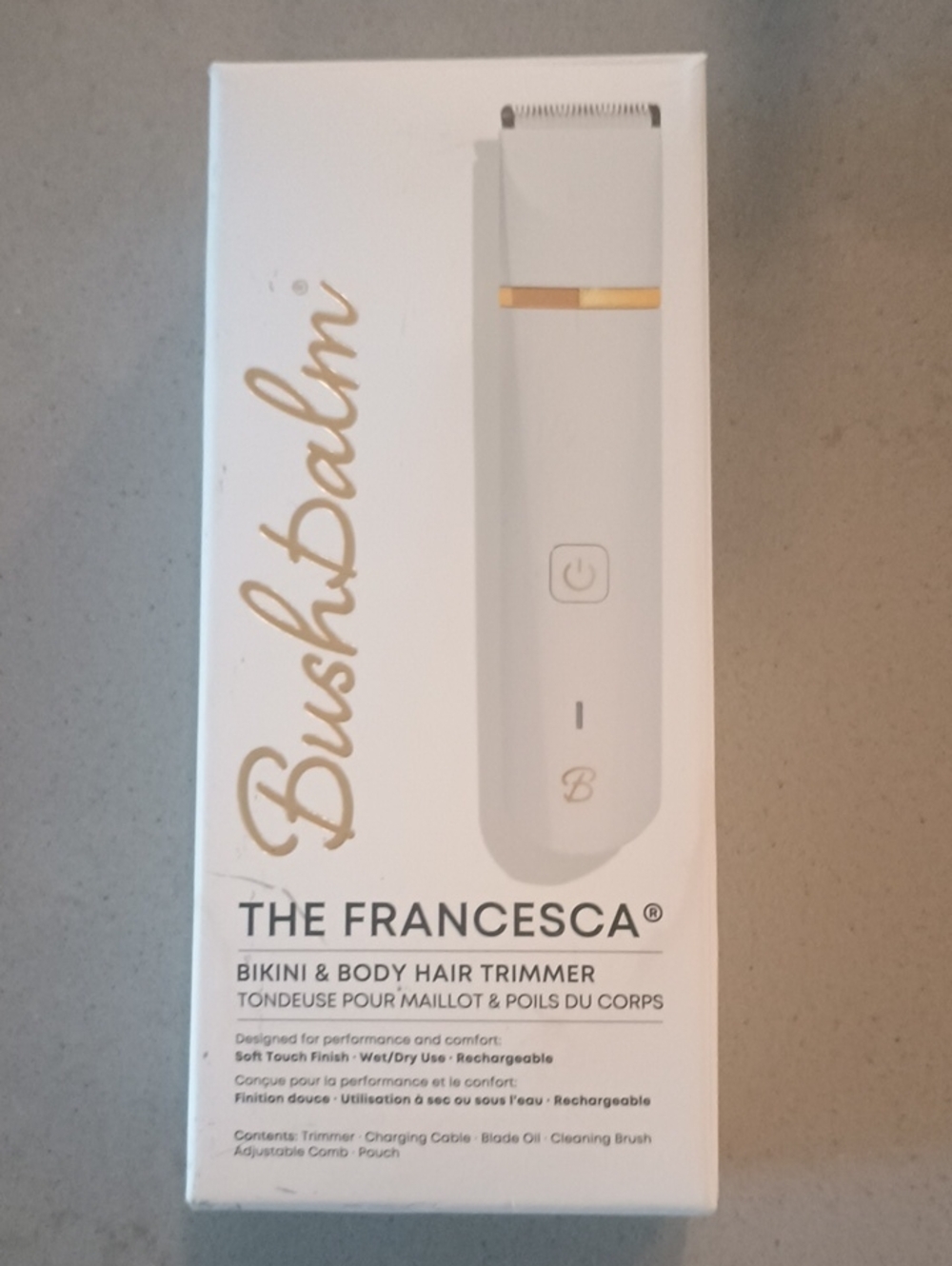 Bush Balm The Francesca Bikini & Body Hair Trimmer - White/Gold